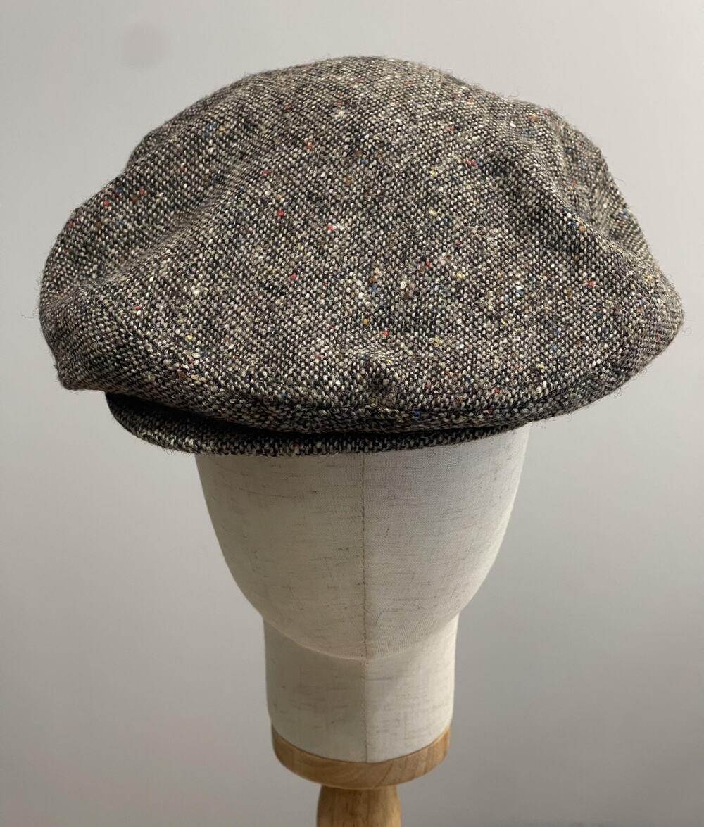 Vintage Dockers Hat Cap Flat Mens L Gray Tweed Wool Polyester Lined Casual Fall
